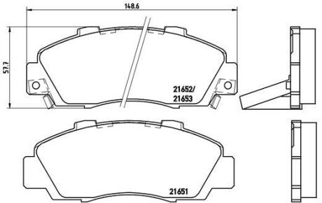 Передние тормозные колодки brembo P28026 на Хонда Аккорд 5