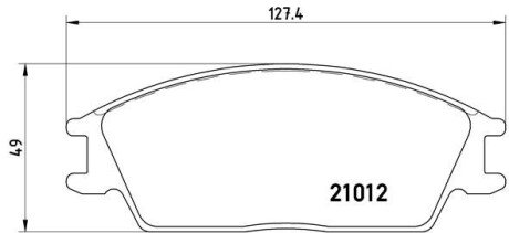 Передні тормозні (гальмівні) колодки brembo P30 001 на Хонда Аккорд