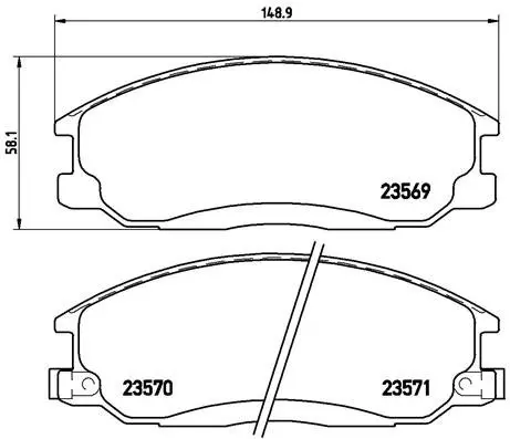 Передние тормозные колодки brembo P30 013