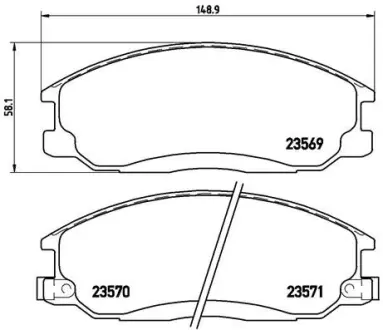 Передние тормозные колодки brembo P30 013