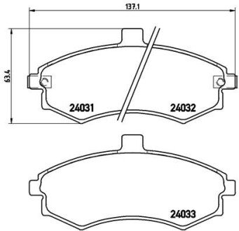 Передние тормозные колодки brembo P30020 на Hyundai Матрикс