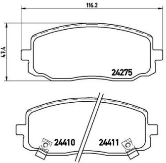 Передние тормозные колодки brembo P30032 на Киа Пиканто