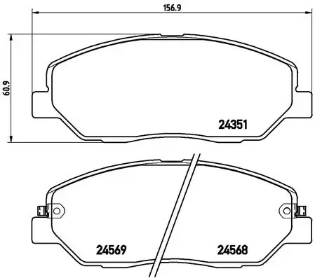 Передние тормозные колодки brembo P30036