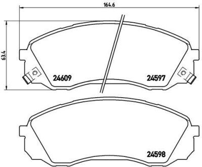 Передні тормозні (гальмівні) колодки brembo P30041