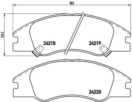 Передние тормозные колодки brembo P30042