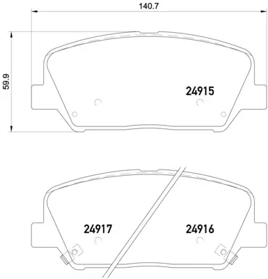 Передние тормозные колодки brembo P30065