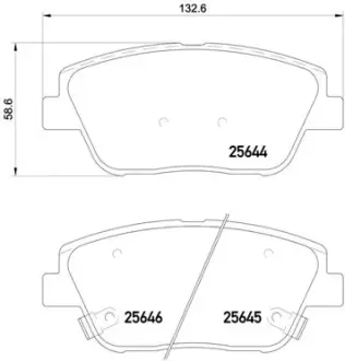 Передні тормозні (гальмівні) колодки Brembo P30 066