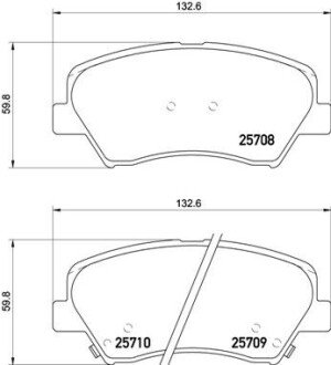 Передні тормозні (гальмівні) колодки brembo P30073 на Киа Церато 2