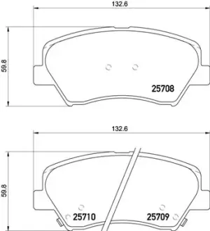 Передні тормозні (гальмівні) колодки Brembo P30073