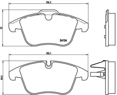 Передні тормозні (гальмівні) колодки brembo P36022 на Ягуар Xj