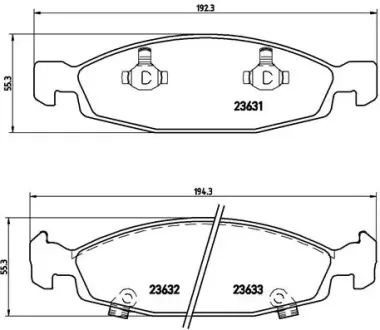 Передні тормозні (гальмівні) колодки Brembo P37005