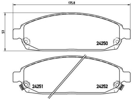 Передние тормозные колодки brembo P37010 на Jeep Grand Cherokee