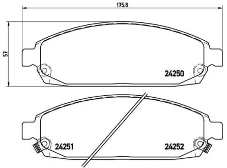 Передні тормозні (гальмівні) колодки Brembo P37010