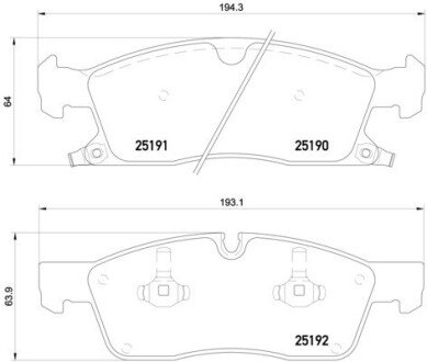 Передние тормозные колодки brembo P37017