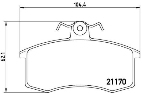 Передние тормозные колодки brembo P41003