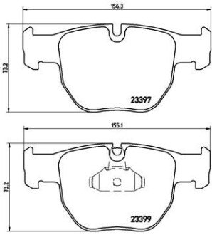 Передні тормозні (гальмівні) колодки brembo P44 012