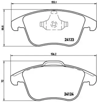 Передние тормозные колодки brembo P44020