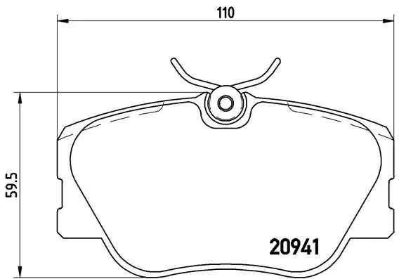 Передние тормозные колодки brembo P50008