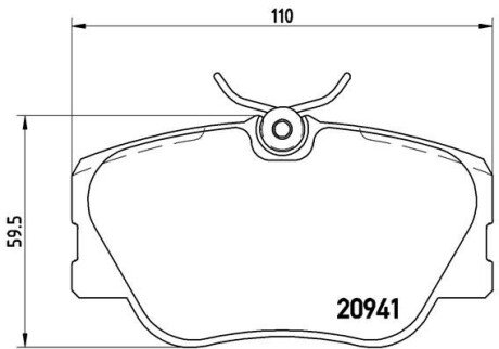 Передні тормозні (гальмівні) колодки brembo P50008