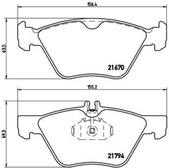 Передні тормозні (гальмівні) колодки brembo P50026 на Мерседес SLK-Class