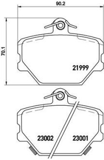 Передні тормозні (гальмівні) колодки brembo P50 038 на Smart Roadster