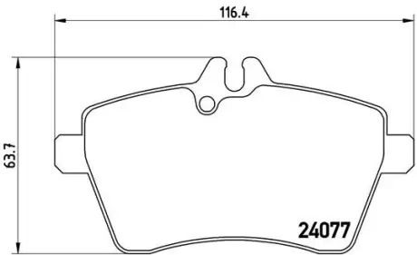 Передние тормозные колодки brembo P50056 Мерседес W169