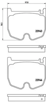 Передні тормозні (гальмівні) колодки Brembo P50062