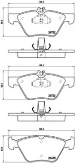 Передні тормозні (гальмівні) колодки Brembo P50075