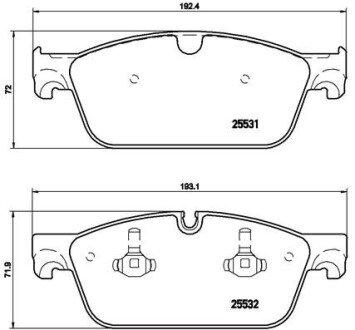 Передние тормозные колодки brembo P50102 на Мерседес GL-Class X166