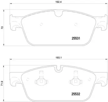 Передние тормозные колодки brembo P50112