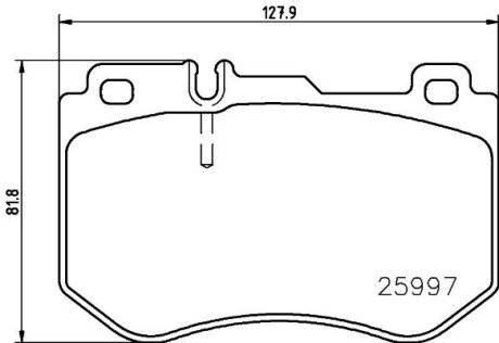 Передні тормозні (гальмівні) колодки brembo P50 123 на Мерседес C-Class S205/A205/C205