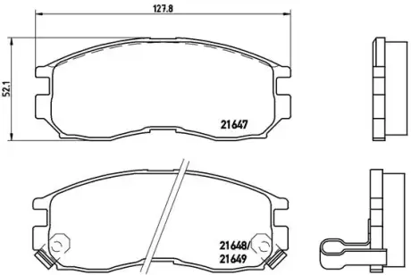 Передні тормозні (гальмівні) колодки Brembo P54 014
