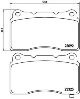 Передні тормозні (гальмівні) колодки Brembo P54039