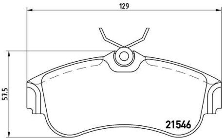 Передние тормозные колодки brembo P56 022