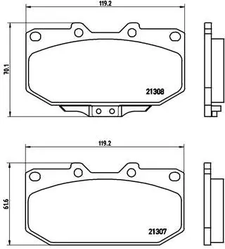 Передние тормозные колодки brembo P56025