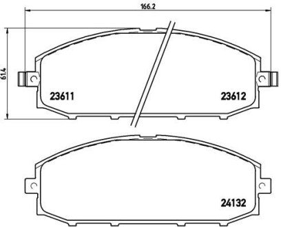 Передние тормозные колодки brembo P56041