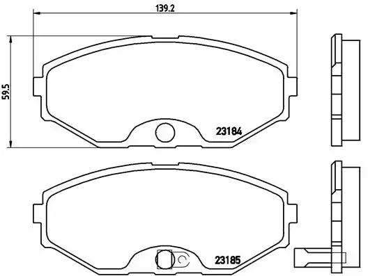 Передні тормозні (гальмівні) колодки Brembo P56045 (фото 1)