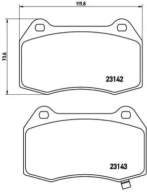 Передні тормозні (гальмівні) колодки Brembo P56047 (фото 1)