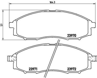 Передние тормозные колодки brembo P56049