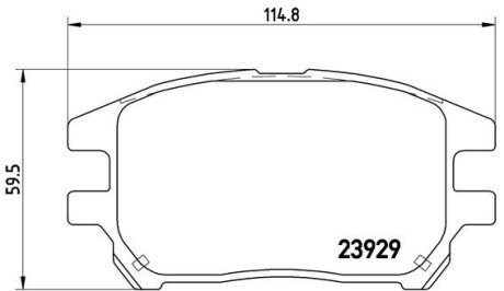 Передние тормозные колодки brembo P56050 на Лексус Rx300