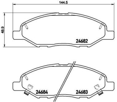 Передні тормозні (гальмівні) колодки brembo P56088