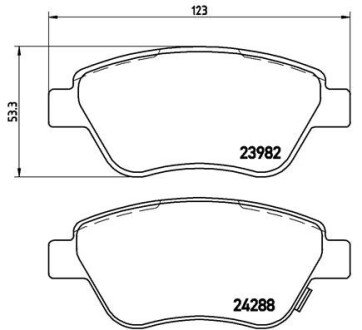 Передні тормозні (гальмівні) колодки brembo P59051