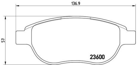 Передні тормозні (гальмівні) колодки brembo P61068 на Пежо 408