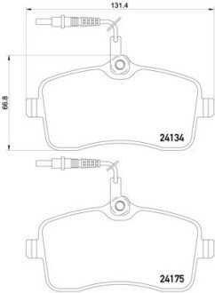 Передні тормозні (гальмівні) колодки brembo P61109 на Пежо 407