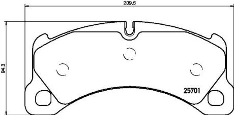 Передні тормозні (гальмівні) колодки brembo P65033