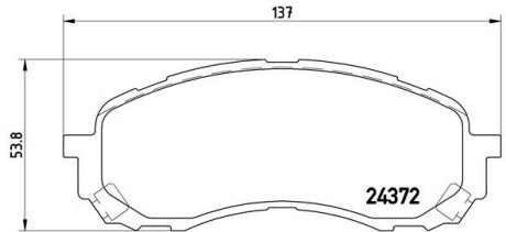 Передние тормозные колодки brembo P78015 на Субару Импреза