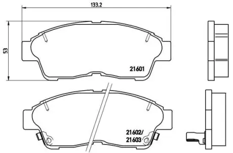 Передние тормозные колодки brembo P83034