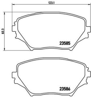 Передние тормозные колодки brembo P83055 на Тойота Рав-4