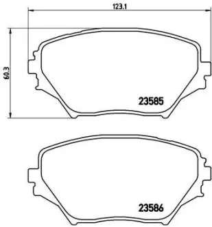 Передние тормозные колодки brembo P83055 Тойота Рав-4