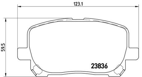 Передні тормозні (гальмівні) колодки brembo P83061 на Тойота Авенсис версо